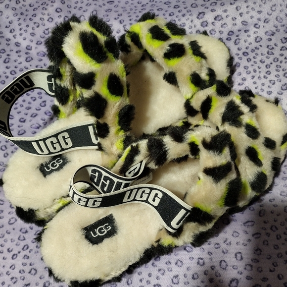 Ugg Fluff/ Yeah Cheetah Leopard Print/ Animali/ SZ 12/ New No box/ - Picture 1 of 7